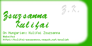 zsuzsanna kulifai business card